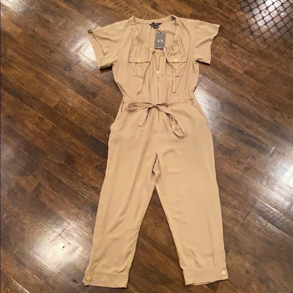 Armani Exchange A|X Zip Front Adjustable Romper